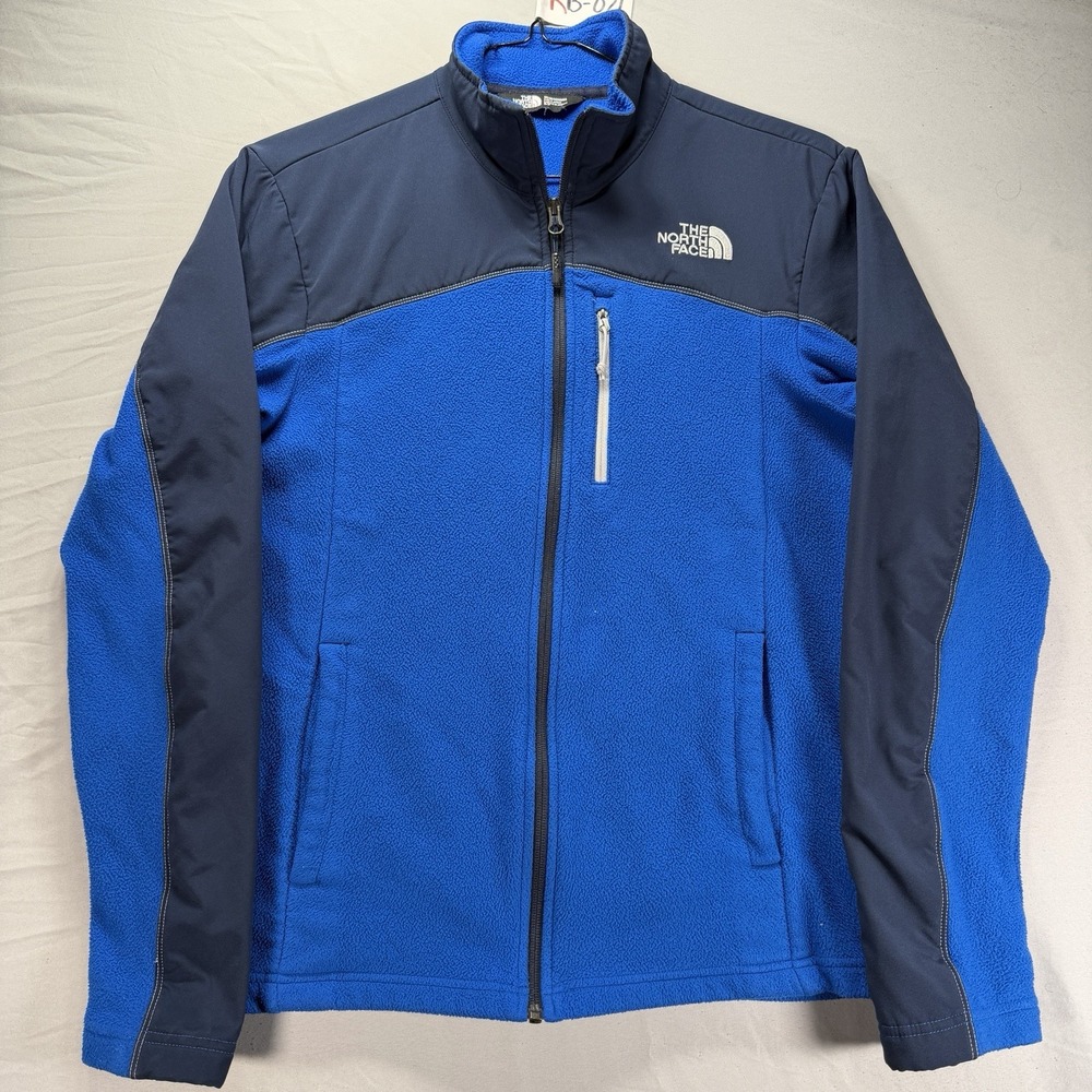 The North Face Jacket Mens Small Full Zip Blue Fleece Lightweight Zipper Pocket